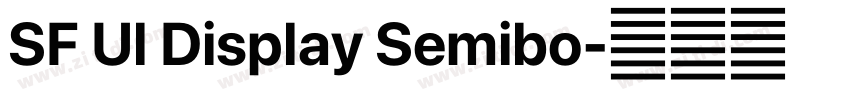 SF Ul Display Semibo字体转换